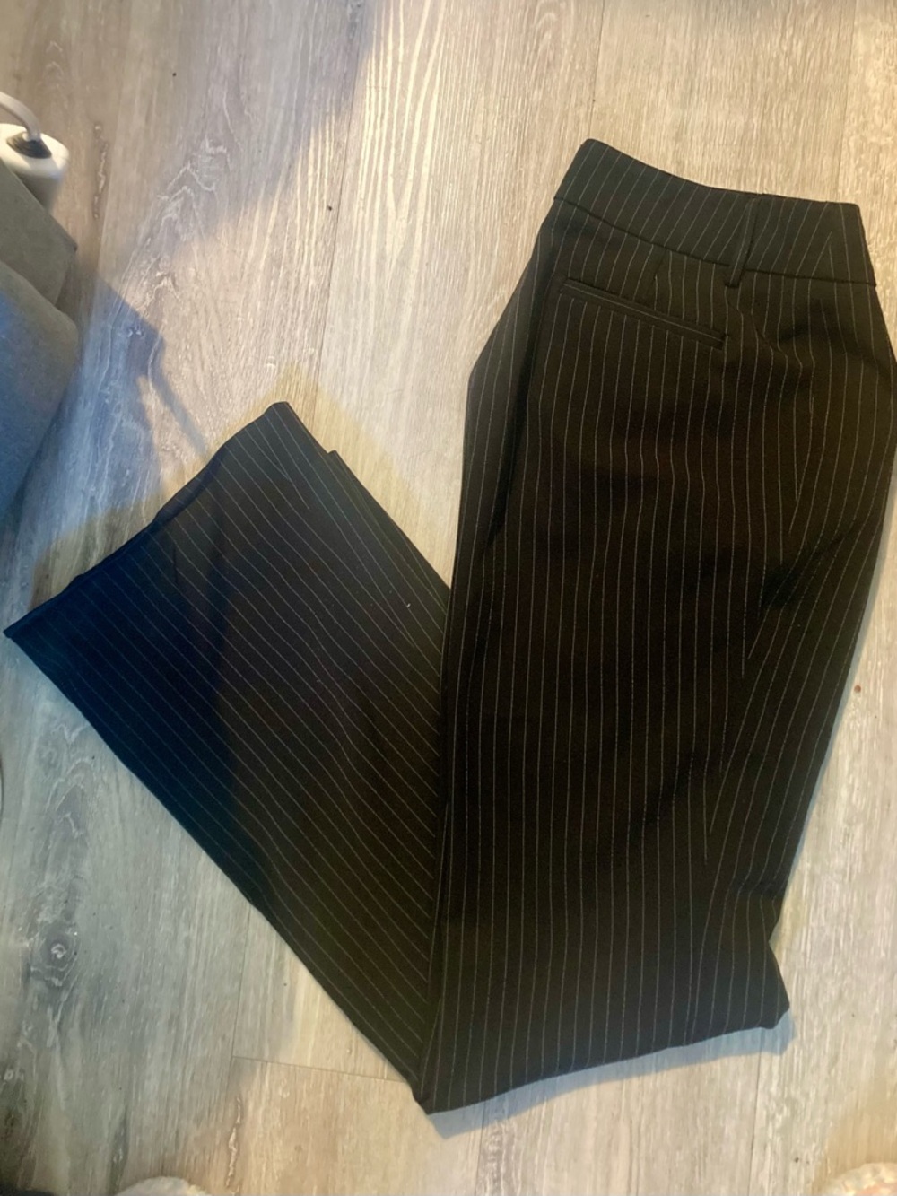 Mexx Black Pinstripe Trousers Professional Work Dress Pants